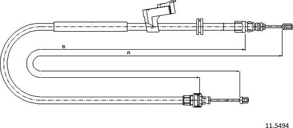 Cabor 11.5494 - Трос, гальмівна система autozip.com.ua