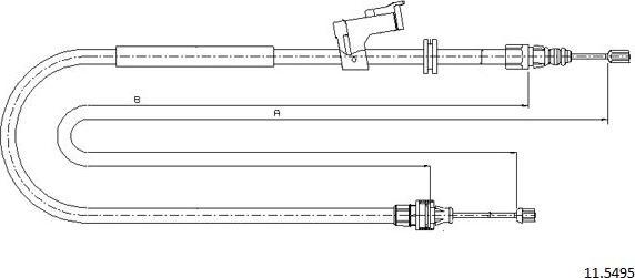 Cabor 11.5495 - Трос, гальмівна система autozip.com.ua