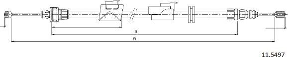 Cabor 11.5497 - Трос, гальмівна система autozip.com.ua