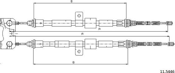 Cabor 11.5446 - Трос, гальмівна система autozip.com.ua