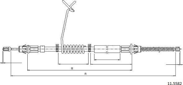 Cabor 11.5582 - Трос, гальмівна система autozip.com.ua