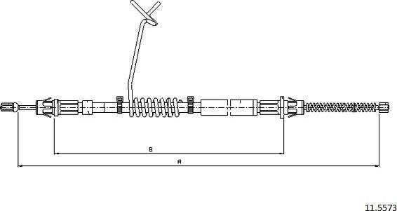 Cabor 11.5573 - Трос, гальмівна система autozip.com.ua