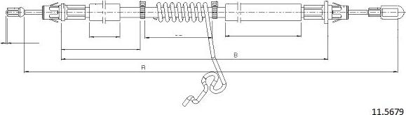 Cabor 11.5679 - Трос, гальмівна система autozip.com.ua
