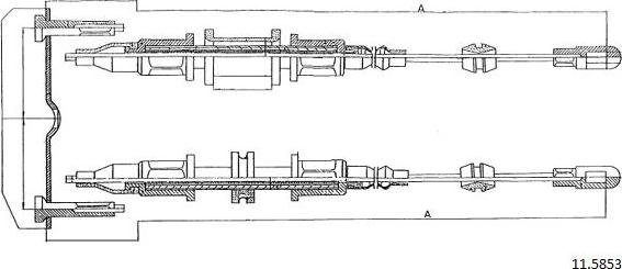 Cabor 11.5853 - Трос, гальмівна система autozip.com.ua