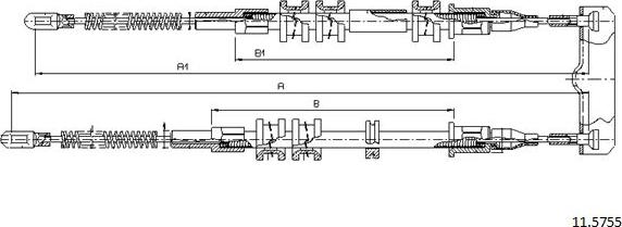 Cabor 11.5755 - Трос, гальмівна система autozip.com.ua