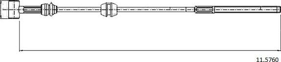 Cabor 11.5760 - Трос, гальмівна система autozip.com.ua