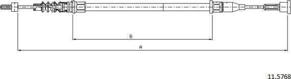 Cabor 11.5768 - Трос, гальмівна система autozip.com.ua