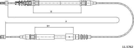 Cabor 11.5762 - Трос, гальмівна система autozip.com.ua