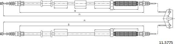 Cabor 11.5775 - Трос, гальмівна система autozip.com.ua