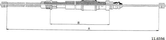 Cabor 11.6594 - Трос, гальмівна система autozip.com.ua