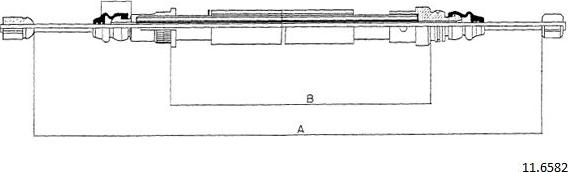Cabor 11.6582 - Трос, гальмівна система autozip.com.ua