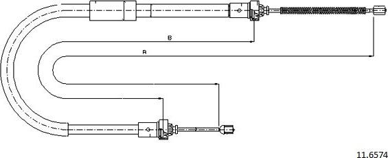 Cabor 11.6574 - Трос, гальмівна система autozip.com.ua
