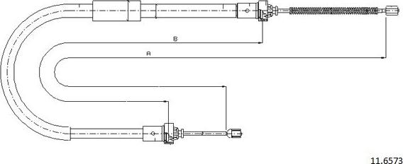 Cabor 11.6573 - Трос, гальмівна система autozip.com.ua