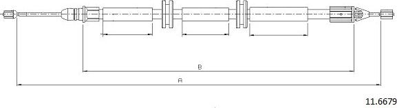 Cabor 11.6679 - Трос, гальмівна система autozip.com.ua