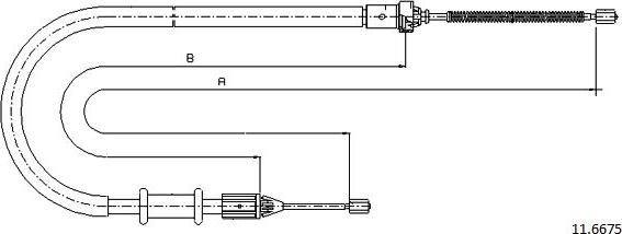 Cabor 11.6675 - Трос, гальмівна система autozip.com.ua