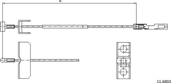 Cabor 11.6803 - Трос, гальмівна система autozip.com.ua