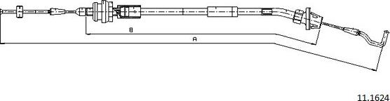 Cabor 11.1624 - Тросик газу autozip.com.ua