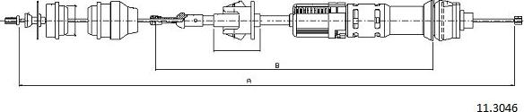 Cabor 11.3046 - Трос, управління зчепленням autozip.com.ua