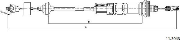 Cabor 11.3043 - Трос, управління зчепленням autozip.com.ua
