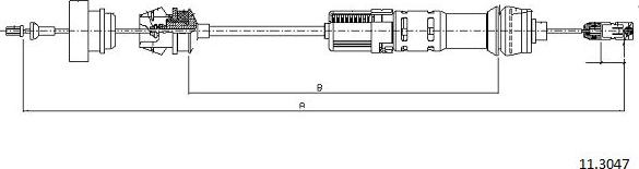 Cabor 11.3047 - Трос, управління зчепленням autozip.com.ua