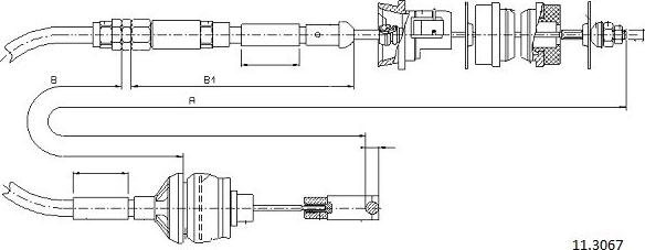 Cabor 11.3067 - Трос, управління зчепленням autozip.com.ua
