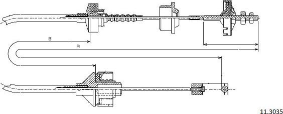 Cabor 11.3035 - Трос, управління зчепленням autozip.com.ua