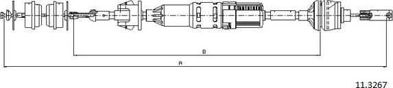 Cabor 11.3267 - Трос, управління зчепленням autozip.com.ua