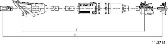 Cabor 11.3214 - Трос, управління зчепленням autozip.com.ua