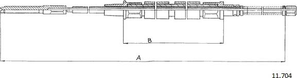 Cabor 11.704 - Трос, гальмівна система autozip.com.ua