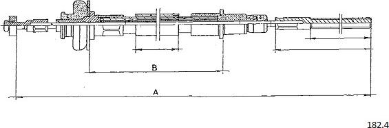 Cabor 182.4 - Трос, управління зчепленням autozip.com.ua