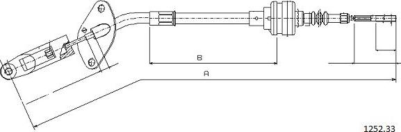 Cabor 1252.33 - Трос, управління зчепленням autozip.com.ua