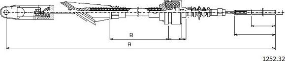 Cabor 1252.32 - Трос, управління зчепленням autozip.com.ua