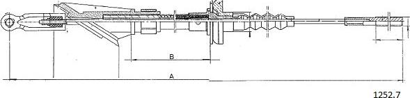 Cabor 1252.7 - Трос, управління зчепленням autozip.com.ua