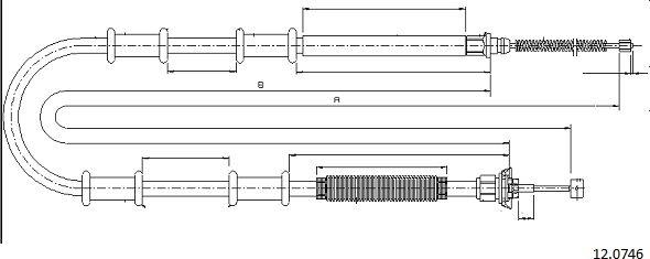 Cabor 12.0746 - Трос, гальмівна система autozip.com.ua