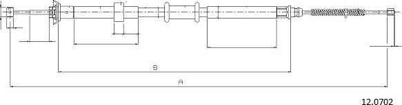 Cabor 12.0702 - Трос, гальмівна система autozip.com.ua