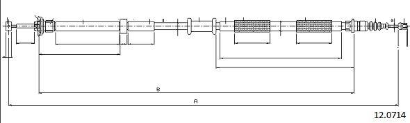 Cabor 12.0714 - Трос, гальмівна система autozip.com.ua