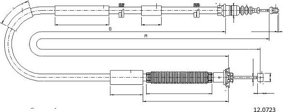 Cabor 12.0723 - Трос, гальмівна система autozip.com.ua