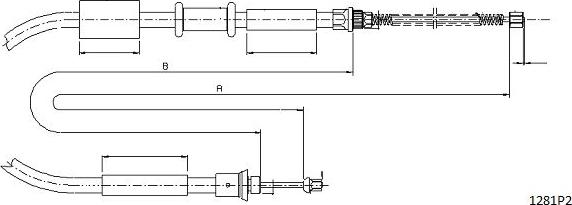 Cabor 1281P2 - Трос, гальмівна система autozip.com.ua