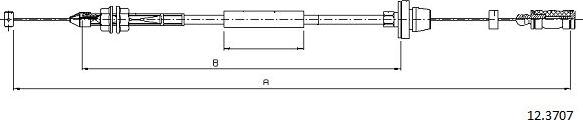 Cabor 12.3707 - Трос, гальмівна система autozip.com.ua
