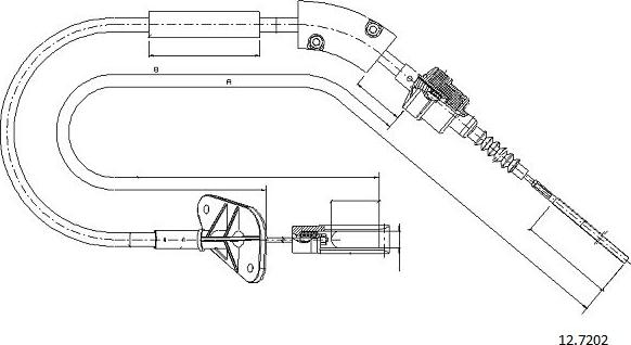 Cabor 12.7202 - Трос, управління зчепленням autozip.com.ua