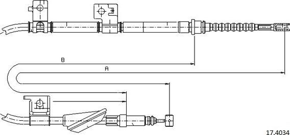 Cabor 17.4034 - Трос, гальмівна система autozip.com.ua