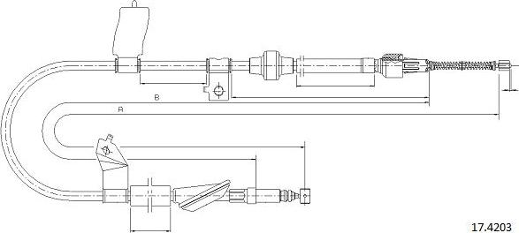 Cabor 17.4203 - Трос, гальмівна система autozip.com.ua