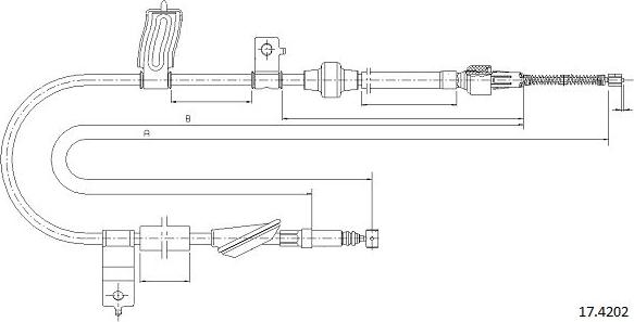 Cabor 17.4202 - Трос, гальмівна система autozip.com.ua