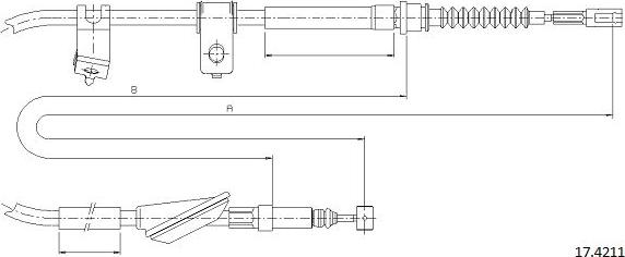 Cabor 17.4211 - Трос, гальмівна система autozip.com.ua