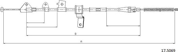 Cabor 17.5069 - Трос, гальмівна система autozip.com.ua