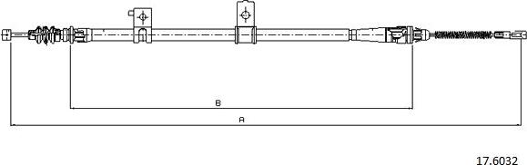 Cabor 17.6032 - Трос, гальмівна система autozip.com.ua