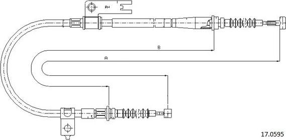 Cabor 17.0595 - Трос, гальмівна система autozip.com.ua