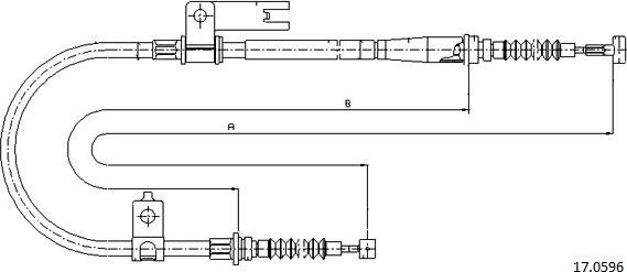 Cabor 17.0596 - Трос, гальмівна система autozip.com.ua