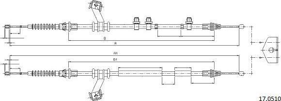 Cabor 17.0510 - Трос, гальмівна система autozip.com.ua