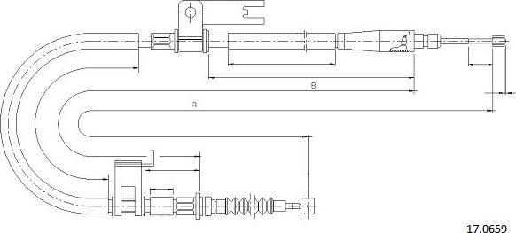 Cabor 17.0659 - Трос, гальмівна система autozip.com.ua